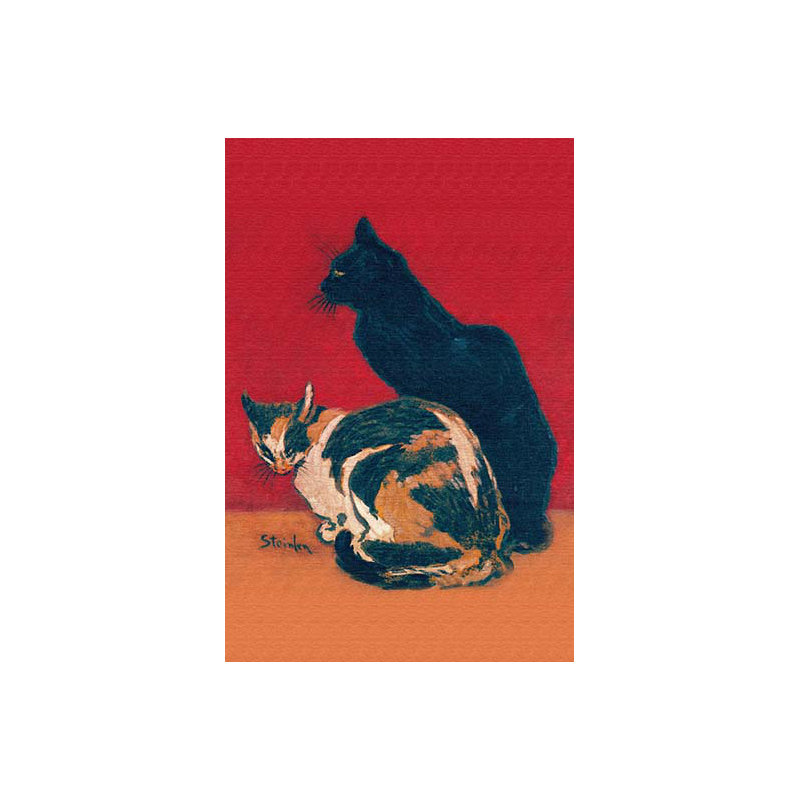 Conversations par theophile steinlen-impression, H 36 po x l 24 po x P 1,5 po