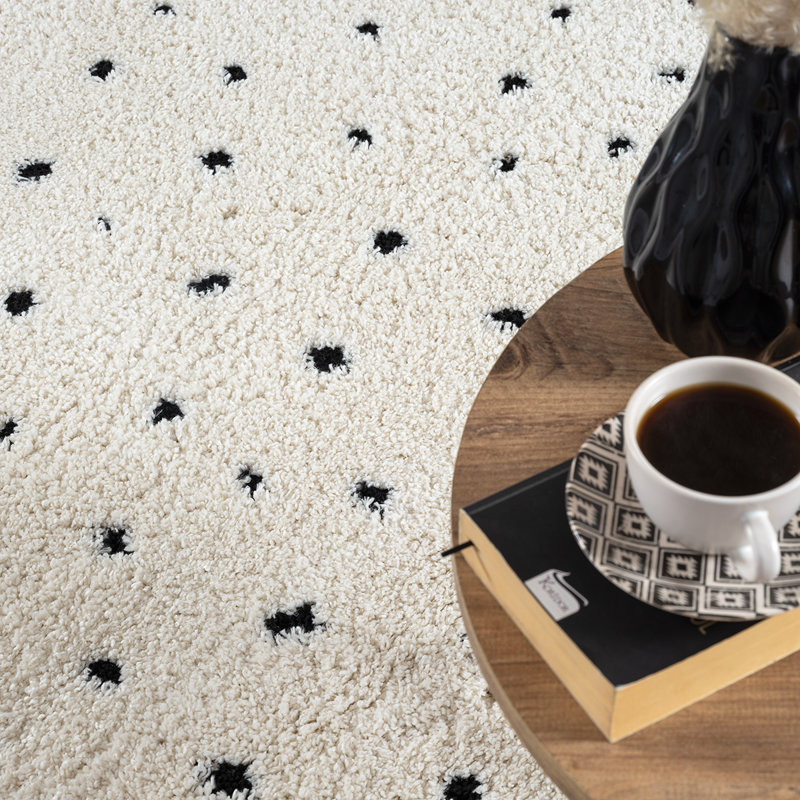 Taneesha Polka Dots Area Rug, Round 120 cm