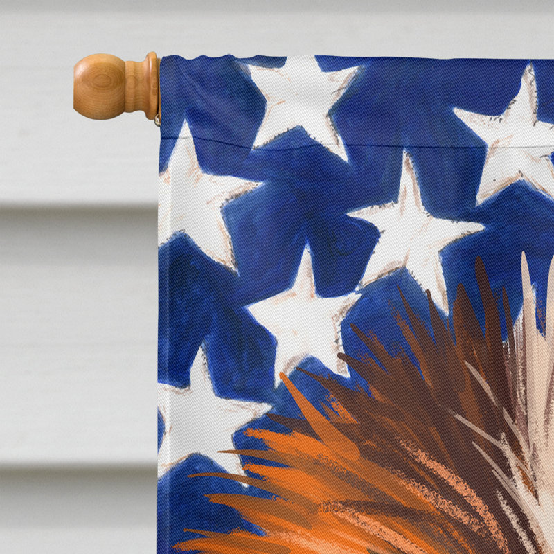 Polyester à 2 côtés 28 x 40 po drapeau maison, Chien de garde de Moscou