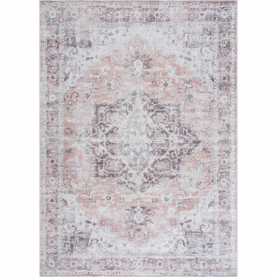 Tapis rose lavable à la machine Mirandola