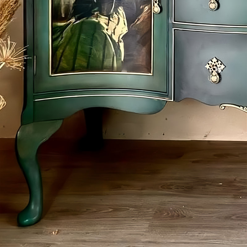 Armoire d'entrée rétro peinte à l'huile