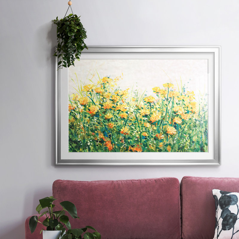 Jardin en fleurs III, Or, H 15 po x l 21 po x P 1,5 po