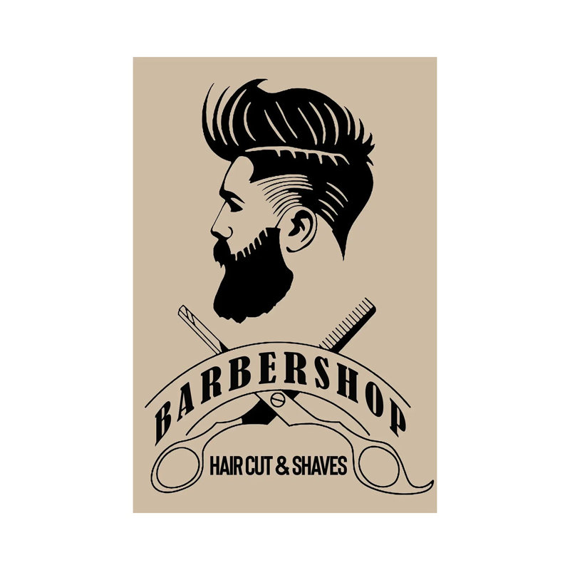 Barbershop Hair Cut And Shaves III by Art Mirano - Wrapped Canvas Print, 20.32 cm H x 30.48 cm W