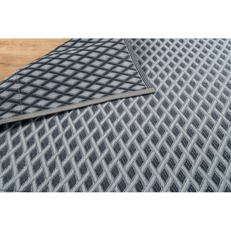 Tapis extérieur diamant, Rectangle 8' x 10', Gray
