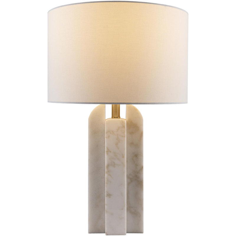 Marble Table Lamp, 26" H x 16" W x 16" D