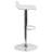 Amp Contemporary Vinyl Adjustable Height Barstool with Quilted Wave Seat-1444476979