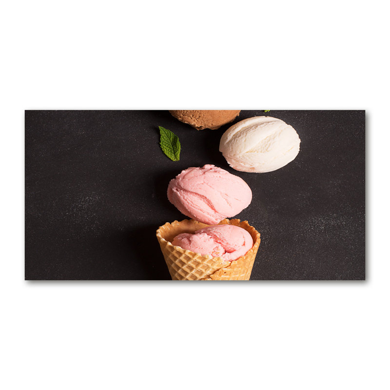 Ice Cream In A Waffle - Wrapped Canvas Print