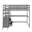 Lit mezzanine avec bureau et tablettes-118032024-118032023