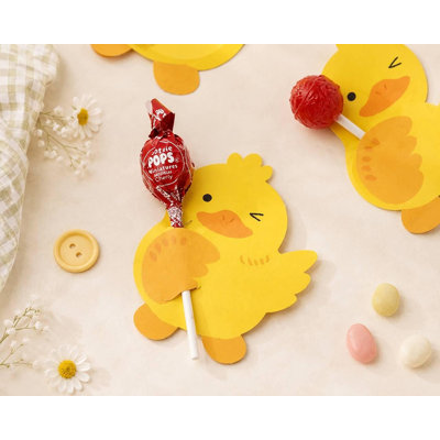 Porte-sucettes canard, Cadeaux d'invités canard, Porte-friandises pour baby shower canard, Porte-bonbons « Un canard porte-bonheur », 20 étuis à sucettes canard