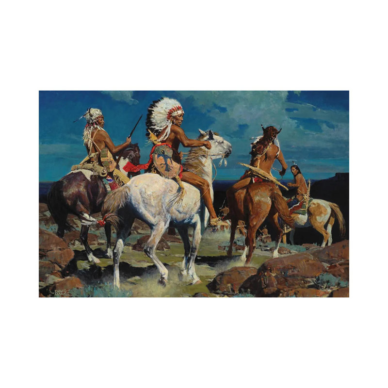 Moon Over High Mesa By David Mann - Wrapped Canvas Painting by David Mann - Wrapped Canvas Painting