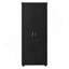Storage Cabinet with Two Doors for Bathroom, Office, Adjustable Shelf, MDF Board, Black