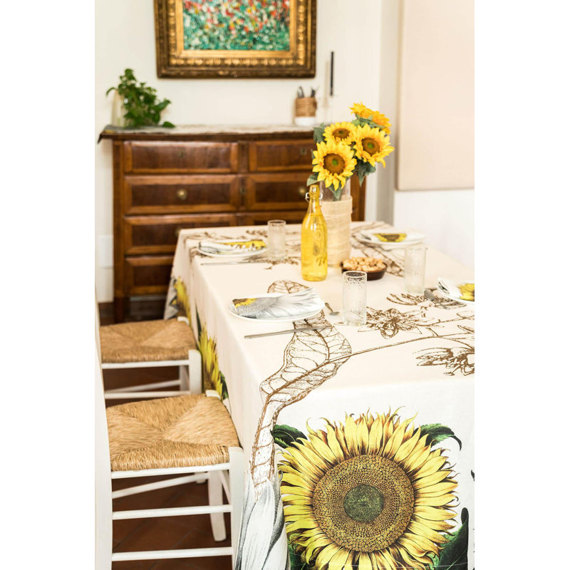 Helianthus Linen Tablecloth 220X220 Cm, 180cm x 270cm L