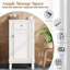 Ensemble de meuble-lavabo simple de 18 po avec lavabo en céramique, ensemble de meuble-lavabo autoportant avec porte à fermeture douce, tablette réglable, style français, blanc-122379963