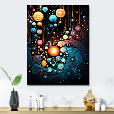 Cosmic Planets Dreams Landscape I - Art mural fantastique en métal