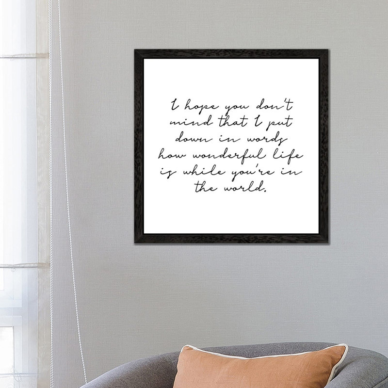 Typo No.1 Square - Print on Canvas, Black Floater Framed, 45.72 cm H x 45.72 cm W