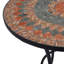 Mosaic Bistro Table Orange/Grey 60Cm Ceramic