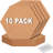 10 Pack Self-Adhesive Cork Board Tiles Hexagonal Cork Board Mini Wall Bulletin Board With 50 Multi-Colour Push Pins