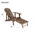 Folding Acacia Wood Adirondack Chair with Retractable Ottoman - Outdoor Patio Lounge Chair, Weather-Resistant Design