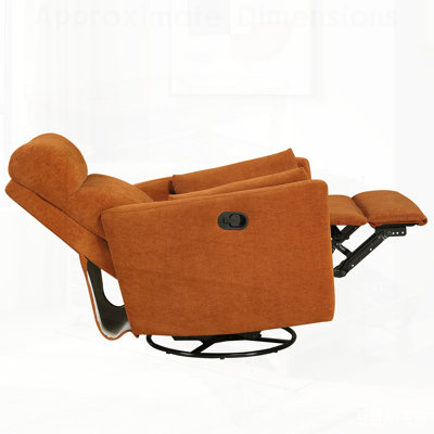 Fauteuil inclinable rotatif luxueux avec revêtement en microfibre, pour la détente et les salons modernes