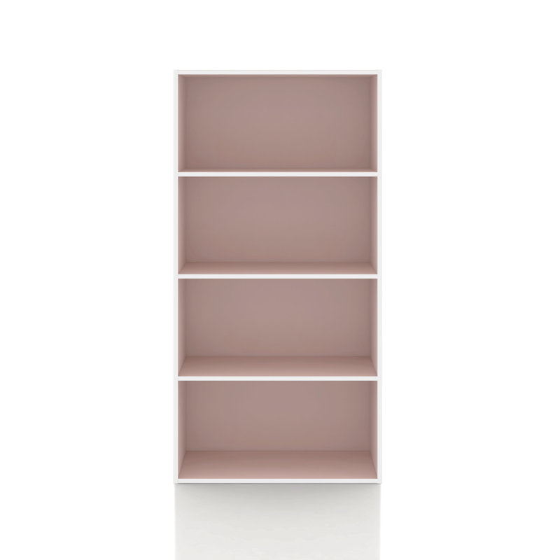 Bibliothèque de rangement Moduline, 4 tablettes, Rose clair