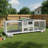 94.5'' Rabbit Hutch With 8 Wheels