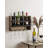 Eddie 4 Bottle Wall Mounted Wine Bottle & Glass Rack in Brown
