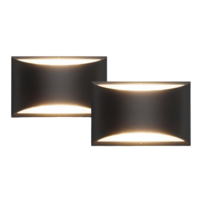 Elijuah Plastic Flush Mounted Sconce, Matte Black