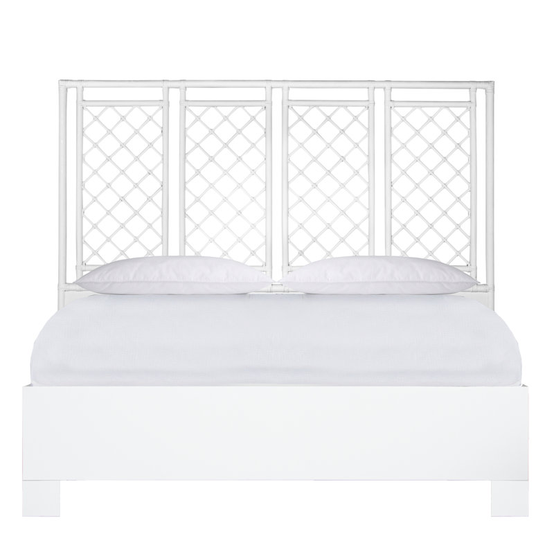 Low Profile Standard Bed, White, Queen