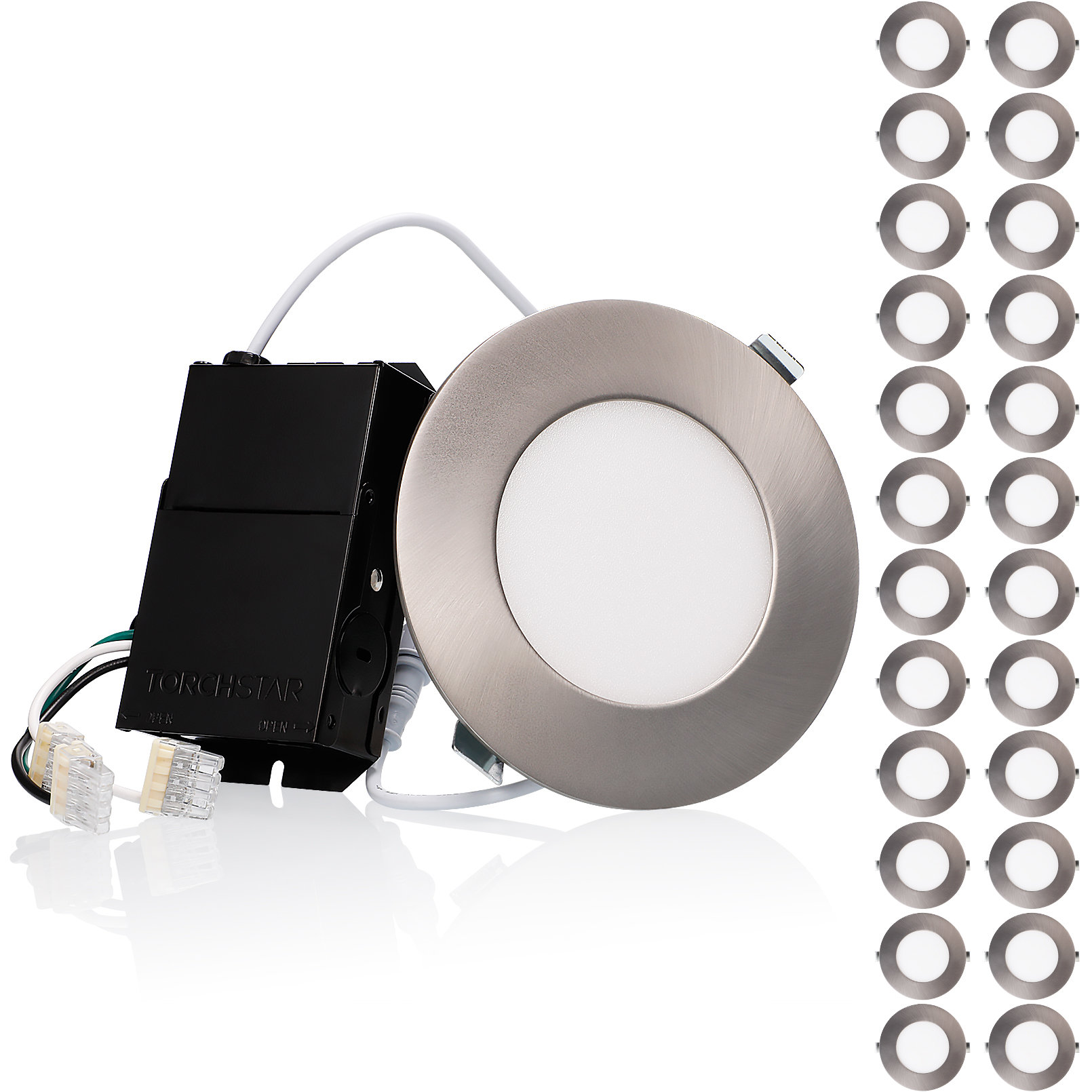 TORCHSTAR 4'' Dimmable LED Canless Recessed Lighting Kit Wayfair