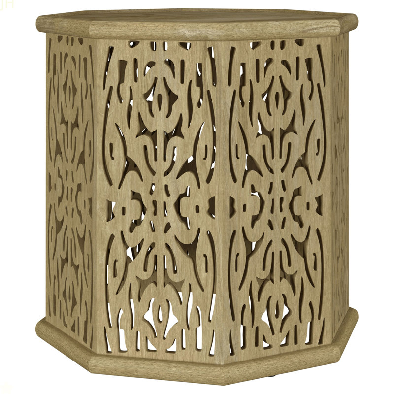 Table d'appoint en bois de manguier massif brun naturel Watsonville