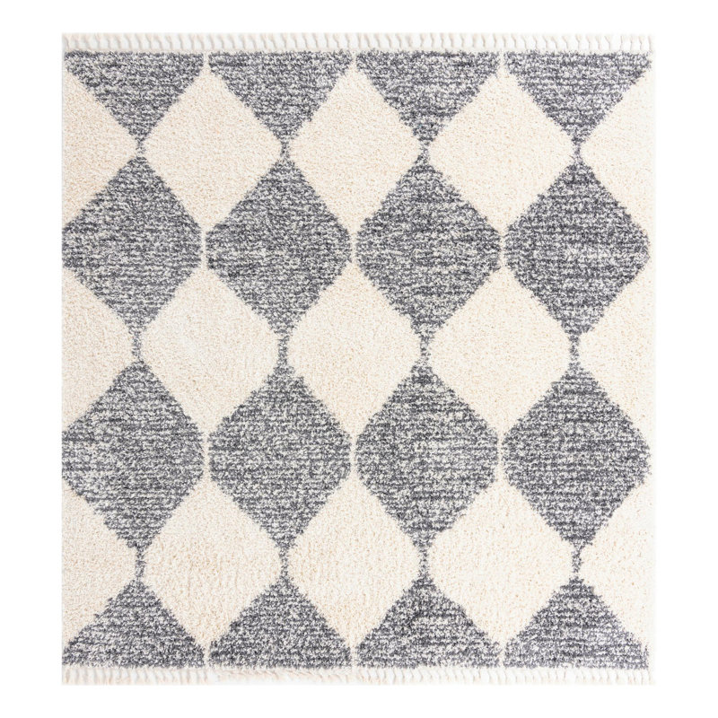 Serenity Shag Geometric Indoor Rug, Square 10'