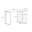Bureau rectangulaire en bois massif avec 3 tiroirs Burlywood-702968566