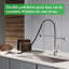 Robinet d'évier de cuisine, robinet de filtration d'eau rétractable, filtre à barre, nickel brossé, acier inoxydable, PB1017