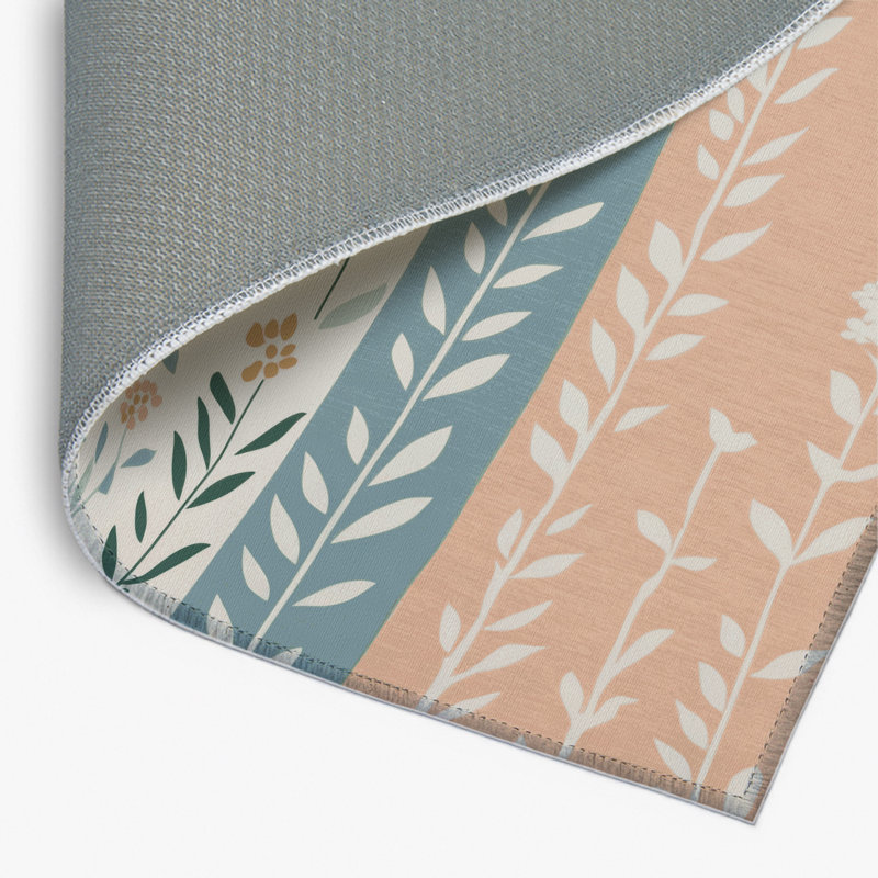Leaflet Layers Indoor And Outdoor Area Rug, Rectangle 1'6" x 2'6"