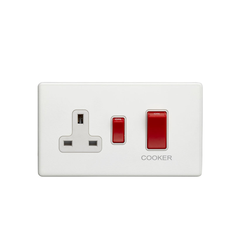 Wall Mounted Light Switch, Matt White
