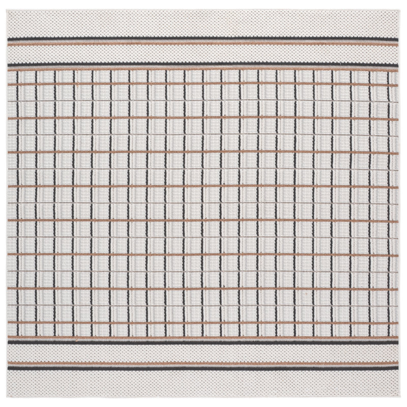 Veranda Performance Plaid Indoor Rug, Square 6'7"