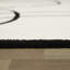 Tapis blanc à motif abstrait Arline-873962289