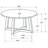 Enlow Black Round Marble-like SmartTop Coffee Table