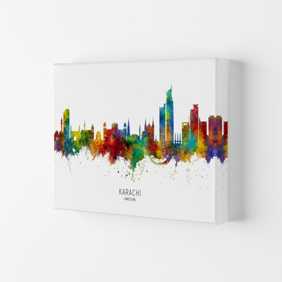 Karachi Pakistan Skyline by Michael Tompsett - Print