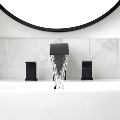 Widespread 2-handle Bathroom Faucet with Drain Assembly