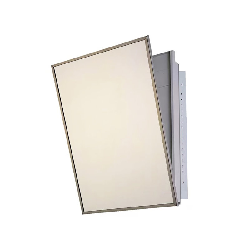 Armoire à pharmacie avec porte et miroir inclinable avec cadre Neponset, 18 po x 24 po, En retrait