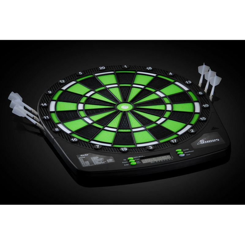 Fat Cat Sirius 13.5" Black and Green Electronic Dartboard