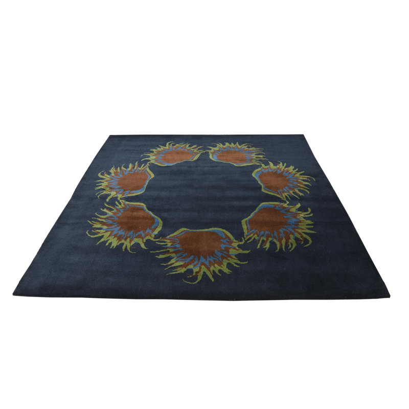 8 Ft Square Parris Navy Blue Rug