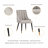Eda Modern Vegan Leather and Velvet Upholstered Elm Wood Dining Side Chair in Light Gray-91028830