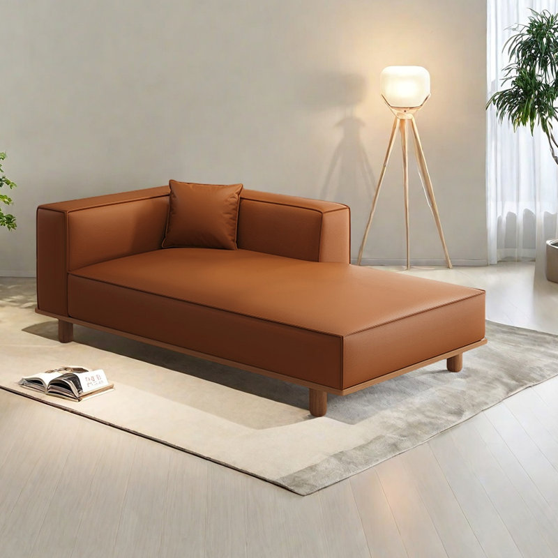 Fauteuil inclinable confortable et minimaliste ergonomique, Orange, Orienté à gauche (vu de face)