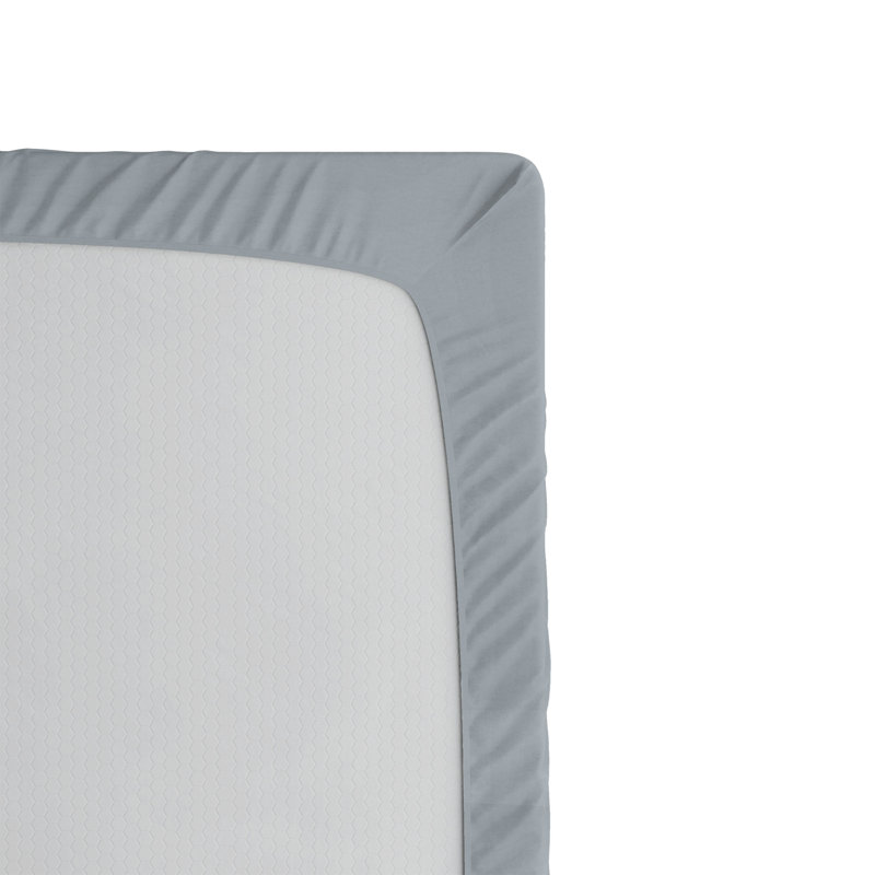 Drap-housse orange Ambesonne, Drap-housse de taille double, Gris / gris pâle / blanc abstrait