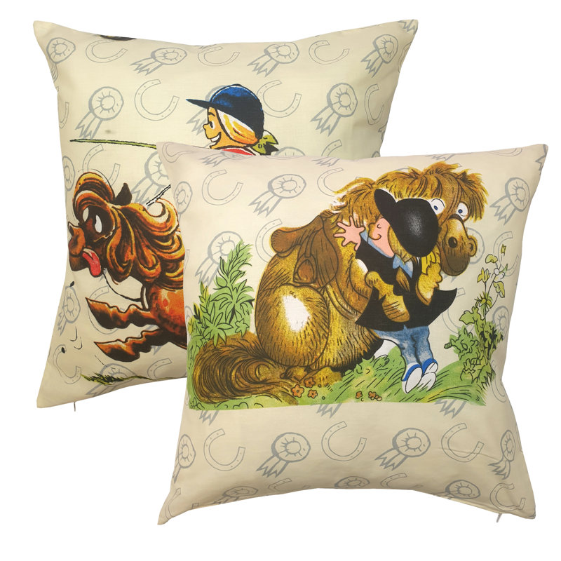THELWELL ANTICS DES 5 Sumiton Animal Print Square Cushion Cover