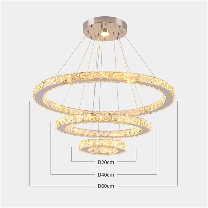 3 - Light Dimmable LED Chandelier