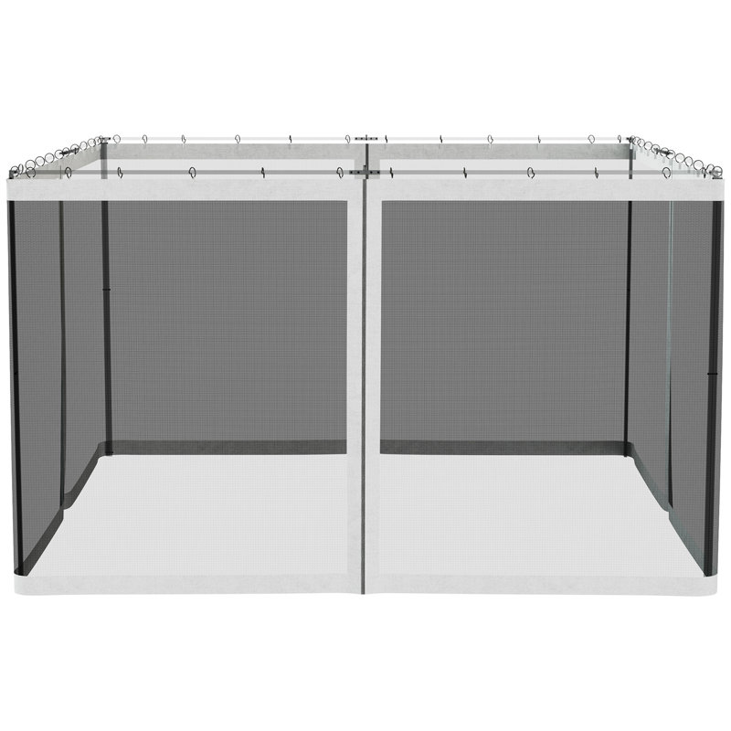 Filet de remplacement blanc pour parois latérales de pavillon de 10 pi x 12 pi - Bloquez l'intrusion d'insectes et gardez la zone bien rangée, facile à installer