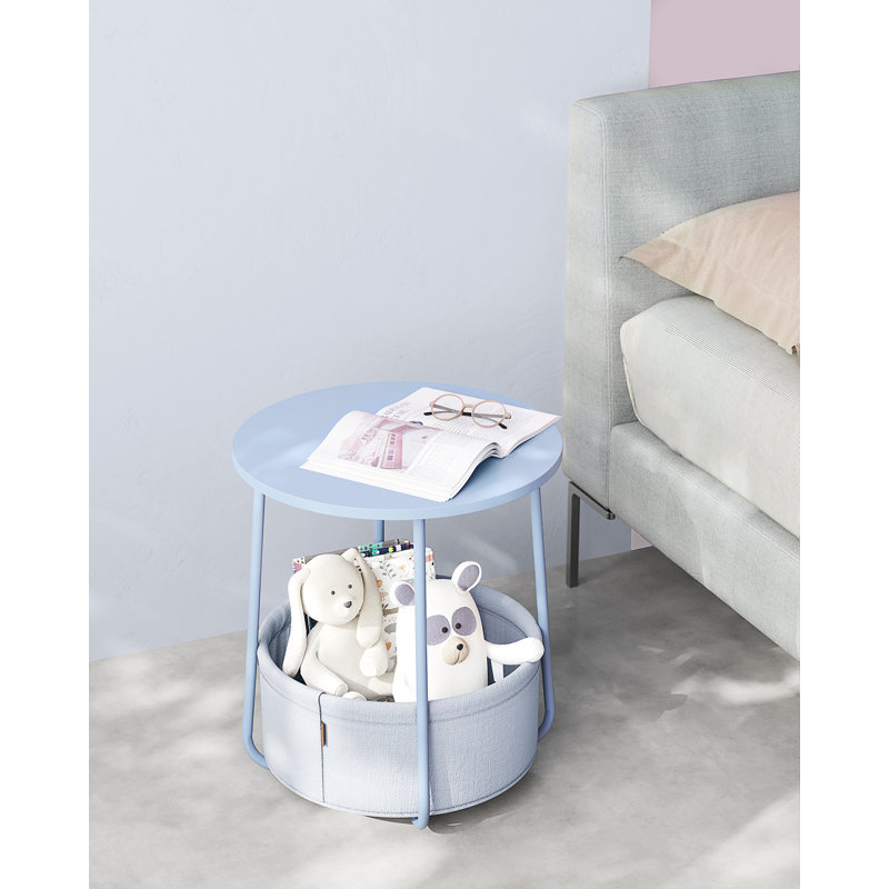 Lauranne Frame End Table, Powder Blue/Pastel Blue, Blue